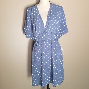 Charlotte Russe Blue Polkdot Dress